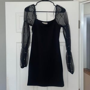 Black and Pearl Mini Dress